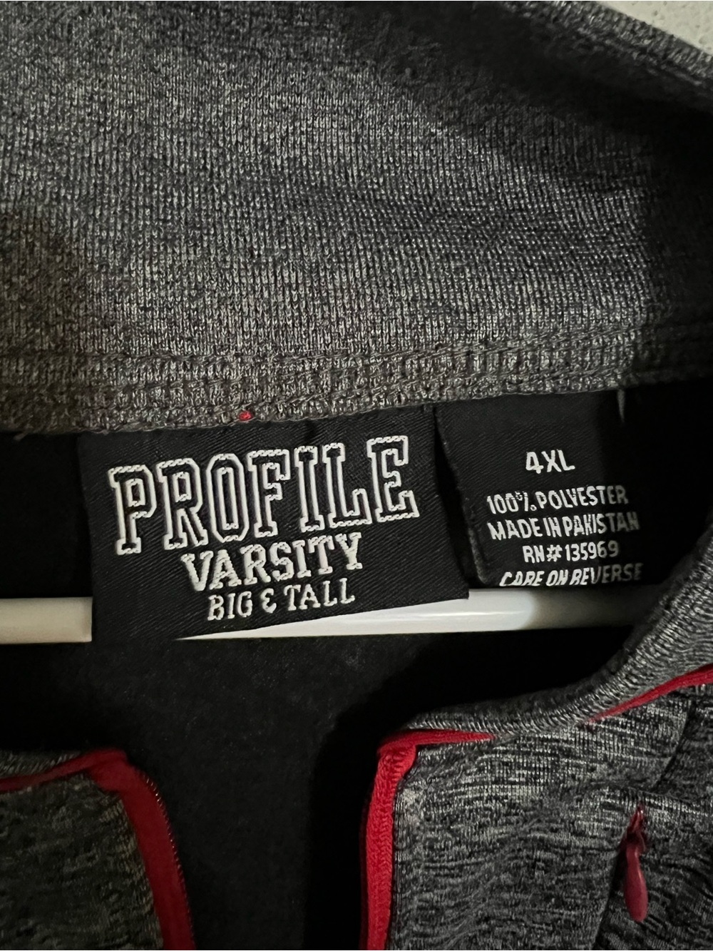 PROFILE VARSITY Classic Ohio State Buckeyes Full Zip Jacket Grey Red Men's 4XL - Picture 3 of 4
